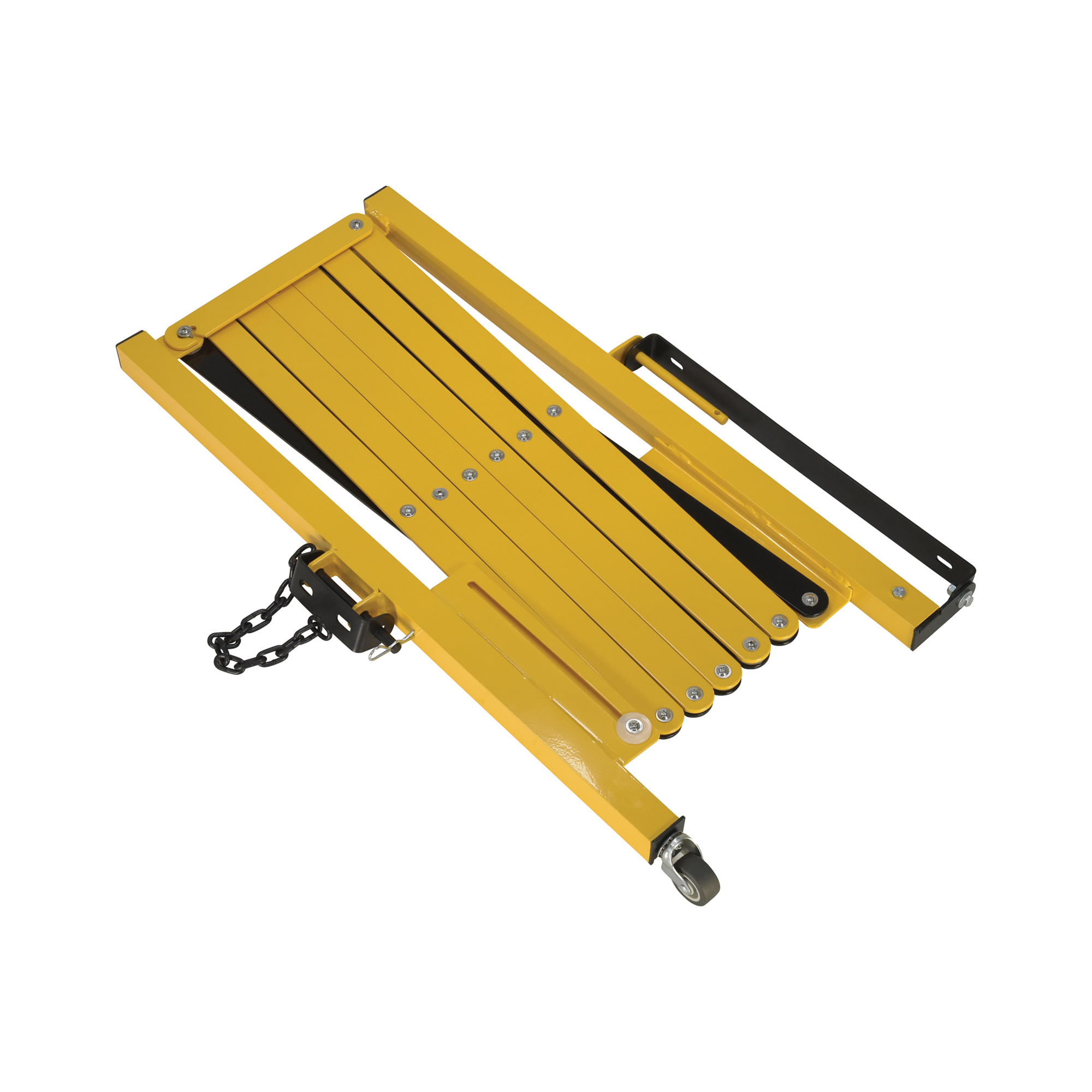 Vestil Expand-A-Gate with Mount - 144in. Width, Steel, Yellow, Model# EXGATE-30-W